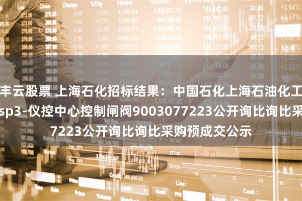丰云股票 上海石化招标结果：中国石化上海石油化工股份有限公司sp3-仪控中心控制闸阀9003077223公开询比询比采购预成交公示